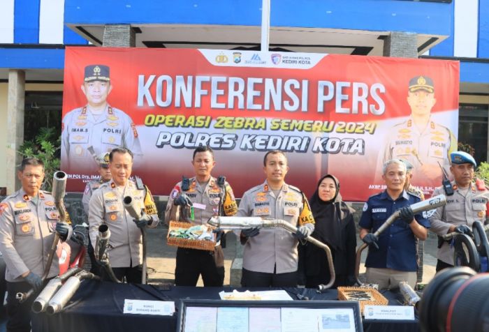 Hasil Operasi Zebra Semeru 2024, Polres Kediri Kota Tindak Ribuan Pelanggar dan Knalpot Brong