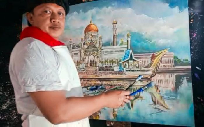 Prihatin Bencana Semeru, Komisi Seni dan Budaya MUI Gresik Lelang Dua Lukisan