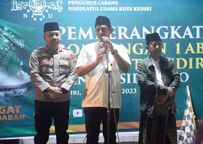 Resepsi Puncak Satu Abad NU, Wali Kota Abu Bakar Berangkatkan Rombongan PCNU Kota Kediri ke Sidoarjo