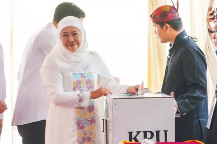 Quick Count:  Khofifah-Emil 59,22% Berpotensi 60%, Risma-Gus Hans 31,97%, LUMAN 8,81%