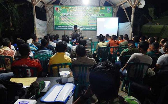 TMMD di Tuban, Kodim 0811 Sosialisasikan Bahaya Narkoba kepada Warga Sumurjalak