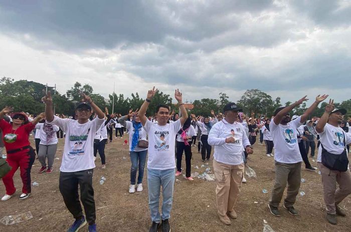 Semarak Senam Sehat Mubarok di Lapangan Gedeg