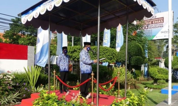 Jadi Inspektur Upacara Peringatan HUT ke-27, Kaper BKKBN Jatim Beber Sejarah Harganas