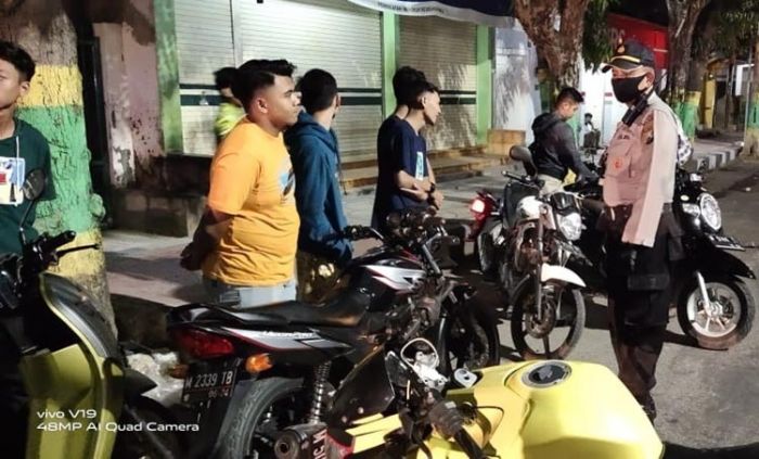 Razia Balap Liar, Polsek Kota dan Unit Sabhara Polres Sumenep Amankan 8 Unit Sepeda Motor