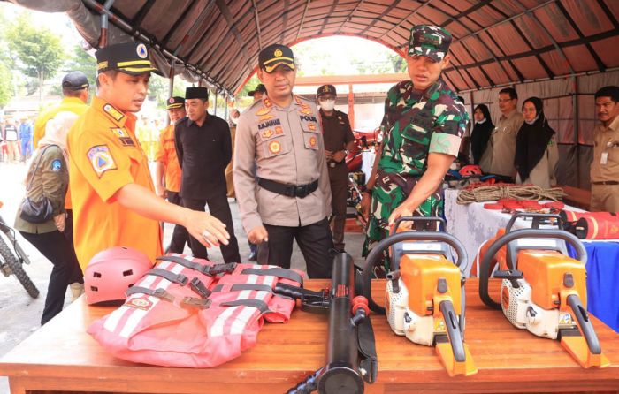 Persiapan Tanggap Darurat Bencana, Pemkot Pasuruan Gelar Pasukan dan Peralatan