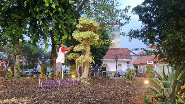 Usai Pesta Rakyat, Pemprov Jatim Sulap Taman Apsari Jadi Lebih Apik