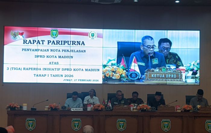 DPRD Kota Madiun Gelar Rapat Paripurna Sampaikan Nota Penjelasan Atas 3 Raperda Inisiatif