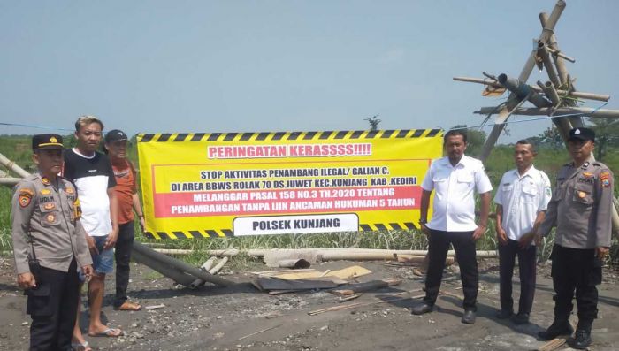 Polsek Kunjang Tertibkan Penambangan Pasir Ilegal di Rolak 70