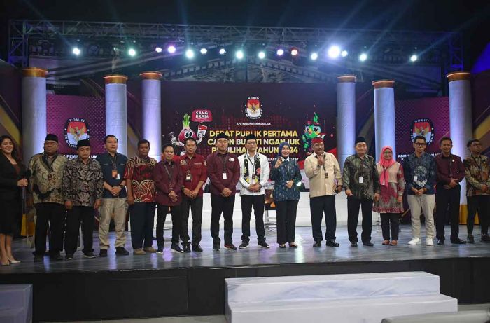 KPU Nganjuk Sukses Gelar Debat Publik Pertama untuk Calon Bupati