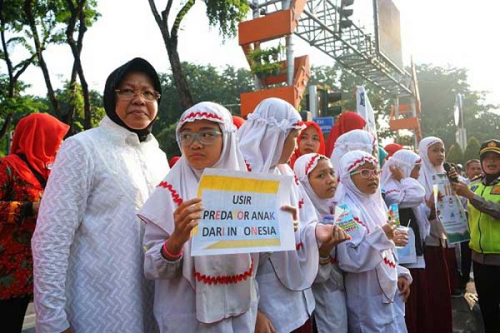 Wali Kota Surabaya Kampanye Perangi Kekerasan pada Anak