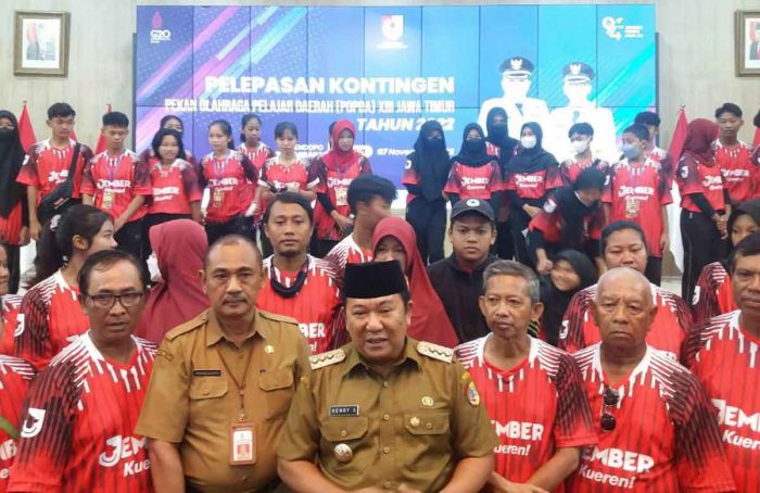 Bupati Jember Berangkatkan 87 Atlet ke Popda XIII Jawa Timur di Sidoarjo