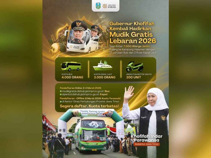 Asyik! Gubernur Khofifah Bakal Gelar Program Mudik Gratis 2026, Ini Link Pendaftarannya