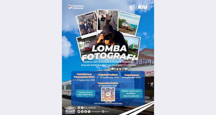 Sambut HUT ke-80, KAI Daop Madiun 7 Gelar Lomba Foto Gratis untuk Umum