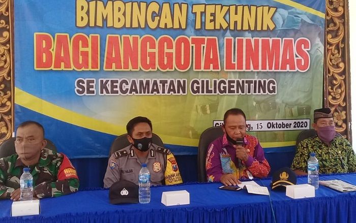 ​Jelang Pilkada, Kecamatan Giligenting Sumenep Gelar Bimtek Linmas