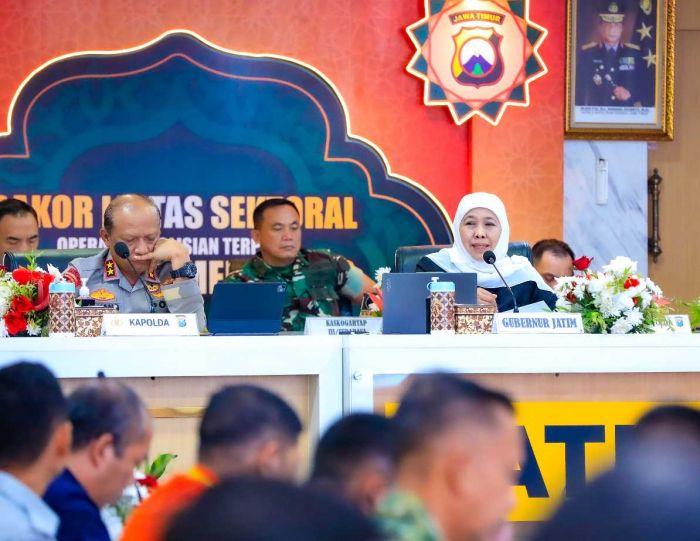 Rakor Operasi Ketupat Semeru Polda Jatim, Gubernur Khofifah Pastikan Kesiapan Sejumlah Sektor