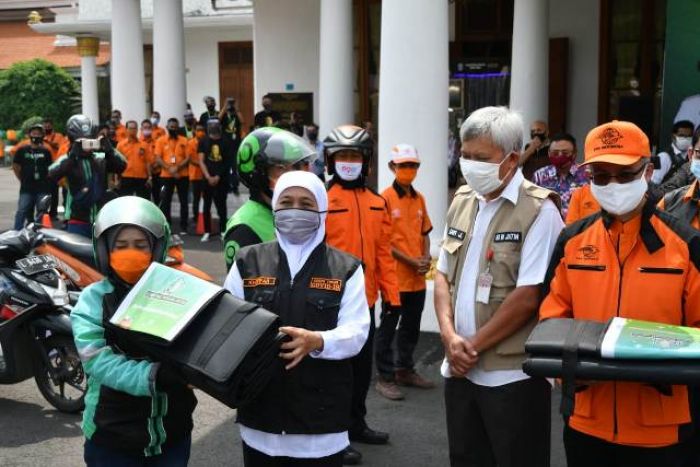 ​Gubernur Khofifah Gandeng Ojol & PT Pos, Layanan Lumbung Pangan Jangkau 28 Daerah Jatim
