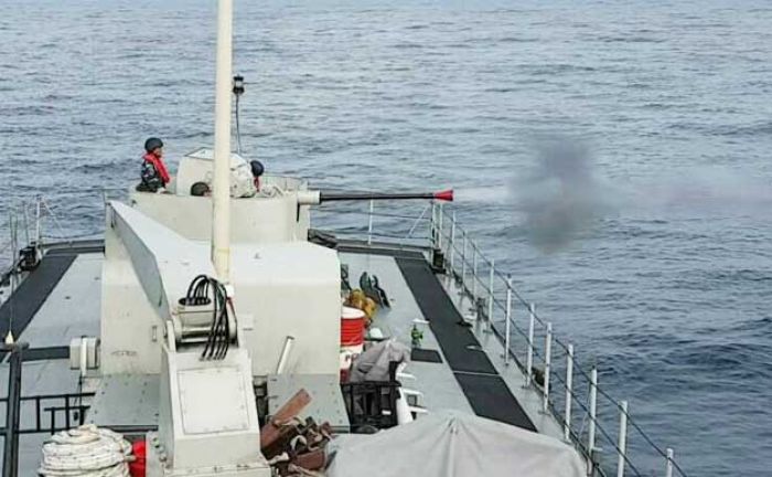 Unsur Cassoex Gelar Ran Small Arms Firing di Laut Bali