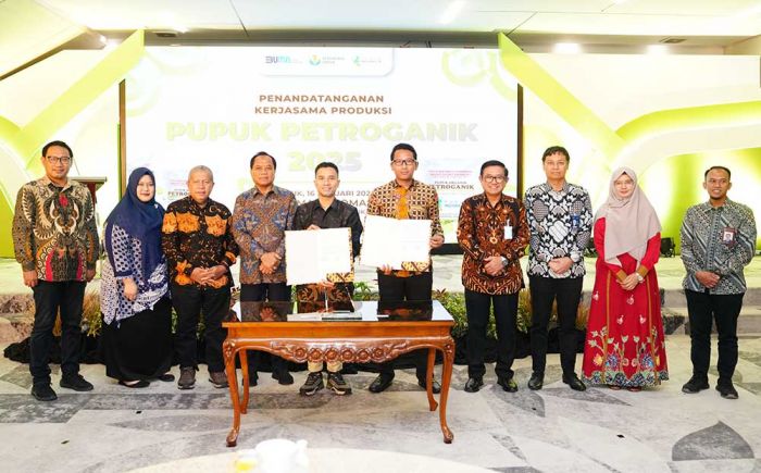 Dukung Asta Cita Swasembada Pangan, PG Teken SPJB Bersama 73 Mitra Produksi Pupuk Petroganik