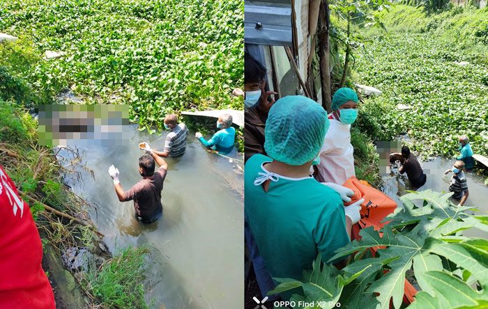 Penemuan Mayat Tanpa Identitas Membusuk di Sungai Gegerkan Warga Gedangan Sidoarjo