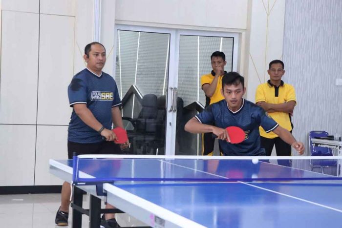 Peringati HUT ke-77 Bhayangkara, Polres Ngawi Gelar Lomba Tenis Meja