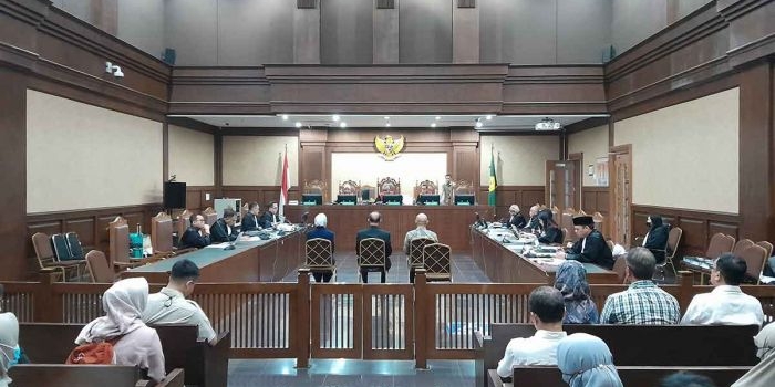 Sidang kasus dugaan korupsi akuisisi PT Jembatan Nusantara oleh PT ASDP. Foto: Ist