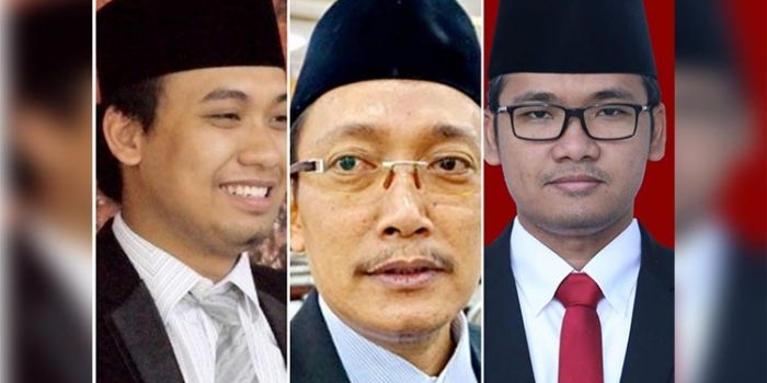 Dari kiri, Muh. Makmun Ibnu Fuad (mantan Bupati Bangkalan), Imron Rosyadi (mantan Ketua DPRD Bangkalan), dan R. Abdul Latib Imron Amin (mantan Wakil Ketua DPRD dan Bupati Bangkalan saat ini).