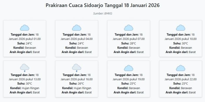prakiraan-cuaca-sidoarjo-hari-ini-minggu-18-januari-2026-suhu-24-30°c-kecepatan-angin-18-6-ms