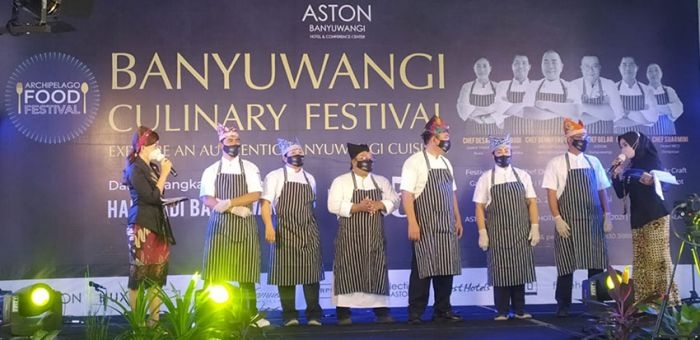 Pembukaan Banyuwangi Culinary Festival di Aston Hotel dalam rangka memeriahkan Harjaba ke250. Foto: TEGUH PRAYITNO/ BANGSAONLINE