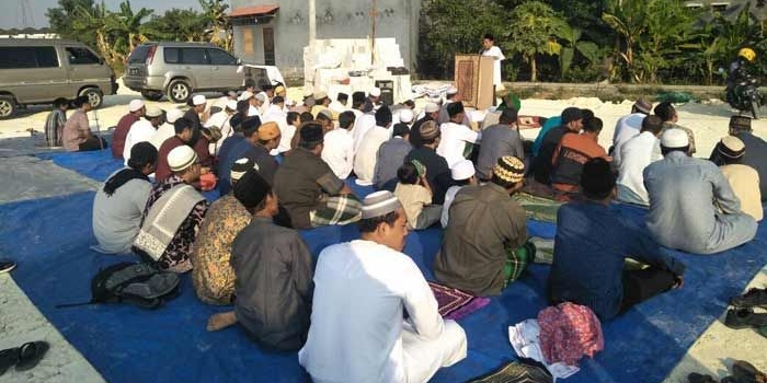 Jemaah BWA Tuban saat menggelar salat Idul Adha.
