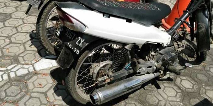 Barang bukti sepeda motor yang dicuri pelaku.