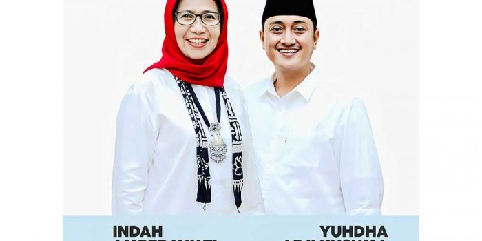 Pasangan bakal calon Bupati dan Wakil Bupati Lumajang, Indah Amperwati dan Yudha Adji Kusuma.