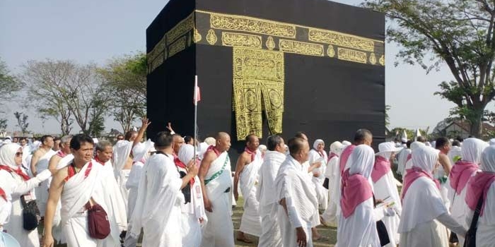 CJH Kabupaten Tuban saat latihan haji.