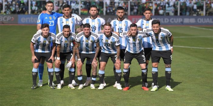 Skuad Argentina saat jumpa Bolivia  pada laga ke-2 Kualifikasi Piala Dunia 2026 Zona CONMEBOL.
