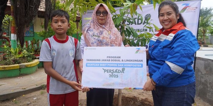 Program Persada berupa pembuatan pupuk kompos dari sampah organik yang dilaksanakan PT PRPP untuk SDN 02 Beji, Kecamatan Jenu.