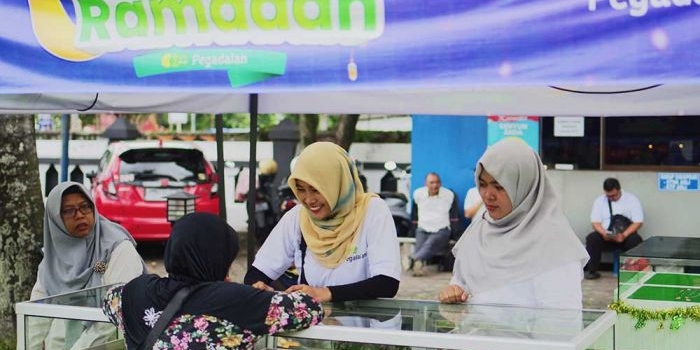 Suasana Festival Ramadhan yang digelar Pegadaian Area Jember di Halaman Bakorwil V Jatim.
