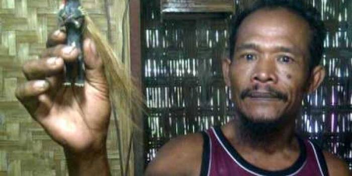 Jenglot yang berhasil ditangkap seorang warga. foto: Dya/harian bangsa