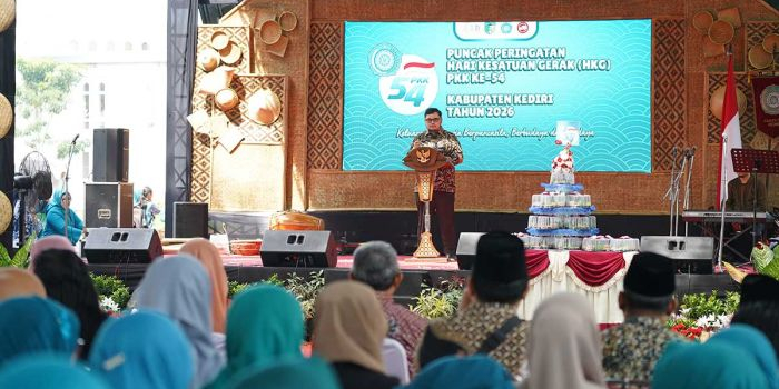 Bupati Kediri saat memberi sambutan. Foto: Ist