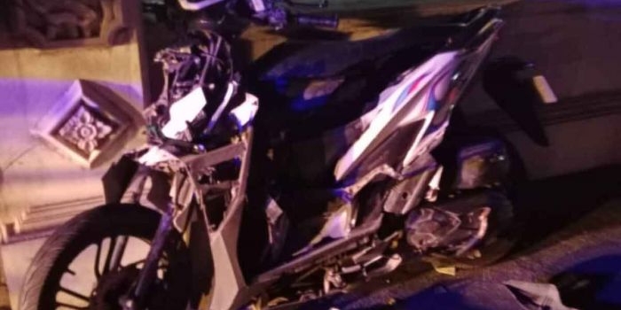 Kondisi sepeda motor yang dikendarai korban. Foto: Ist