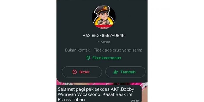 waspada-penipuan-mengatasnamakan-kasatreskrim-polres-tuban-lewat-whatsapp