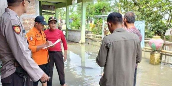 Lokasi menggalnya bayi yang meninggal akibat luapan banjir di Bojonegoro, Jumat (25/11/2022)