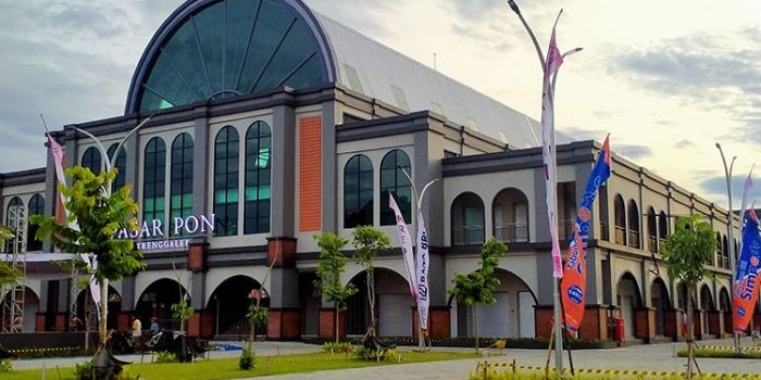 Pasar Pon Trenggalek. (foto: HERMAN/ BANGSAONLINE)
