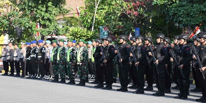 Apel Operasi Mantap Praja Semeru 2024 di Mapolres Madiun Kota.