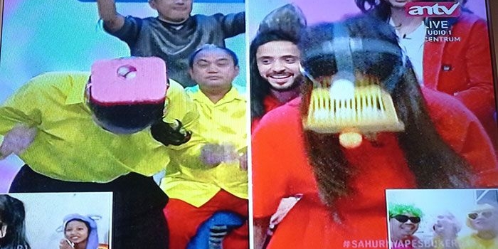 Keseruan para selebriti dalam acara Sahurnya Pesbukers.