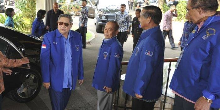 Susilo Bambang Yudhoyono (SBY) ketika bertemu Fraksi Demokrat. Foto: merdeka.com