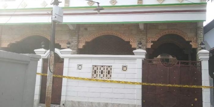 Rumah tempat pembunuhan juragan mebel Amir Hud Al-Katiri.