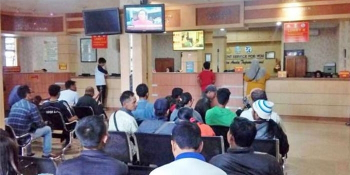 Suasana kantor Samsat Talangagung Kepanjen Kab Malang.