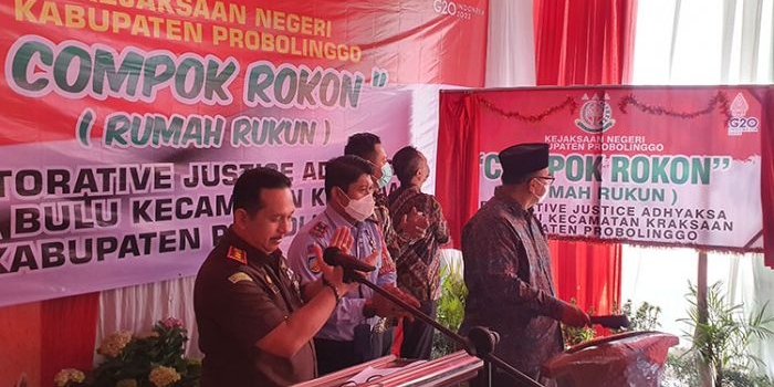 Suasana saat launching rumah Restorative Justice atau yang disebut 