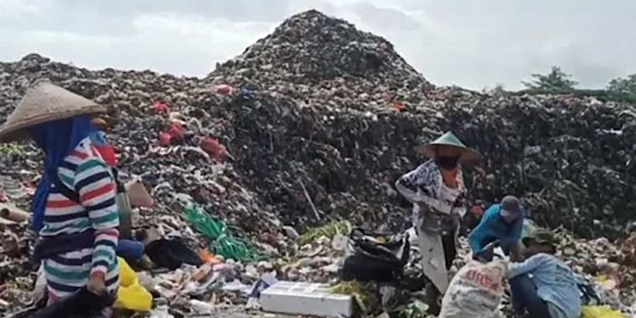 Keadaan TPA Kaliabu, Kabupaten Madiun.