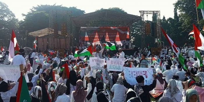 Aksi bela Palestina di Bangkalan.