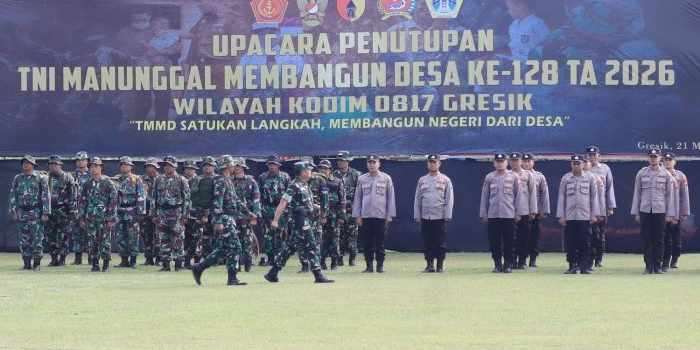  Penutupan TMMD ke-128 di Desa Slempit, Kecamatan Kedamean. foto: ist.